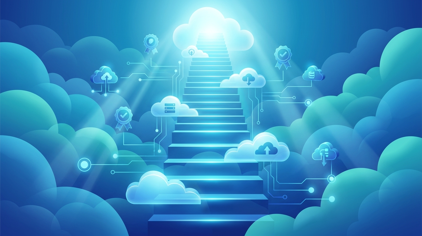 Azure certification path 2026 cloud learning roadmap illustration