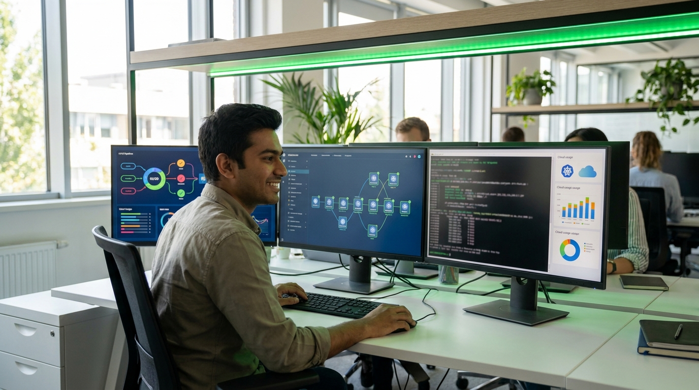 is devops a good career - Indian DevOps engineer working with CI/CD and Kubernetes dashboards